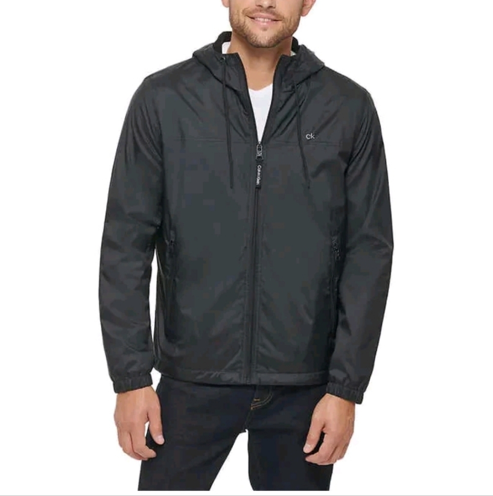 Calvin Klein Black Men's Hooded Jacket